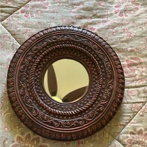 Elegant Brown Ornate Wall Mirror